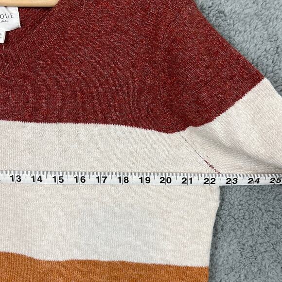 Pinque Design Studios Rust Stone Color-block Sweater Rolled Hem Size XXL NWT - Picture 4 of 9